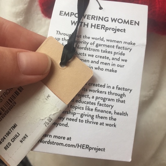 Red Wool Nordstrom Beanie *BRAND NEW NEVER WORN* - Picture 3 of 4